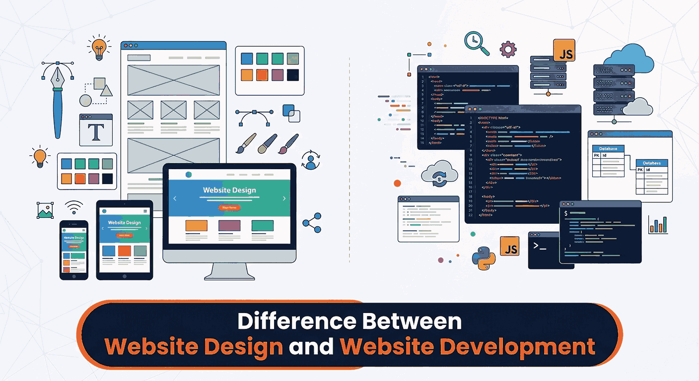 Difference between website design and website development