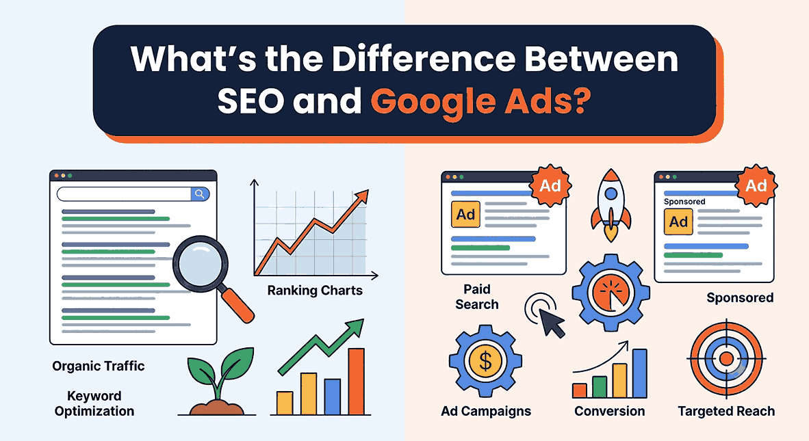 Whats the Difference Between SEO And Google Ads