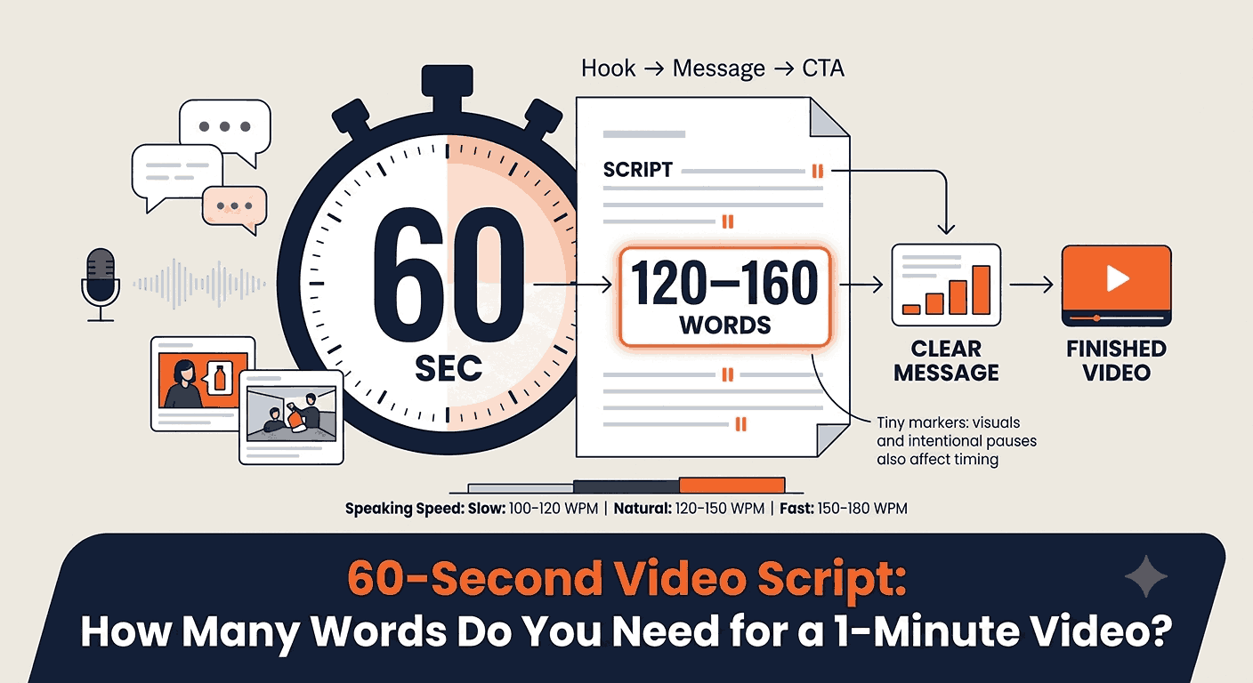 60-Second Video Script: How Many Words Do You Need for a 1-Minute Video?
